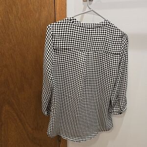 Womens checkered tie shirt